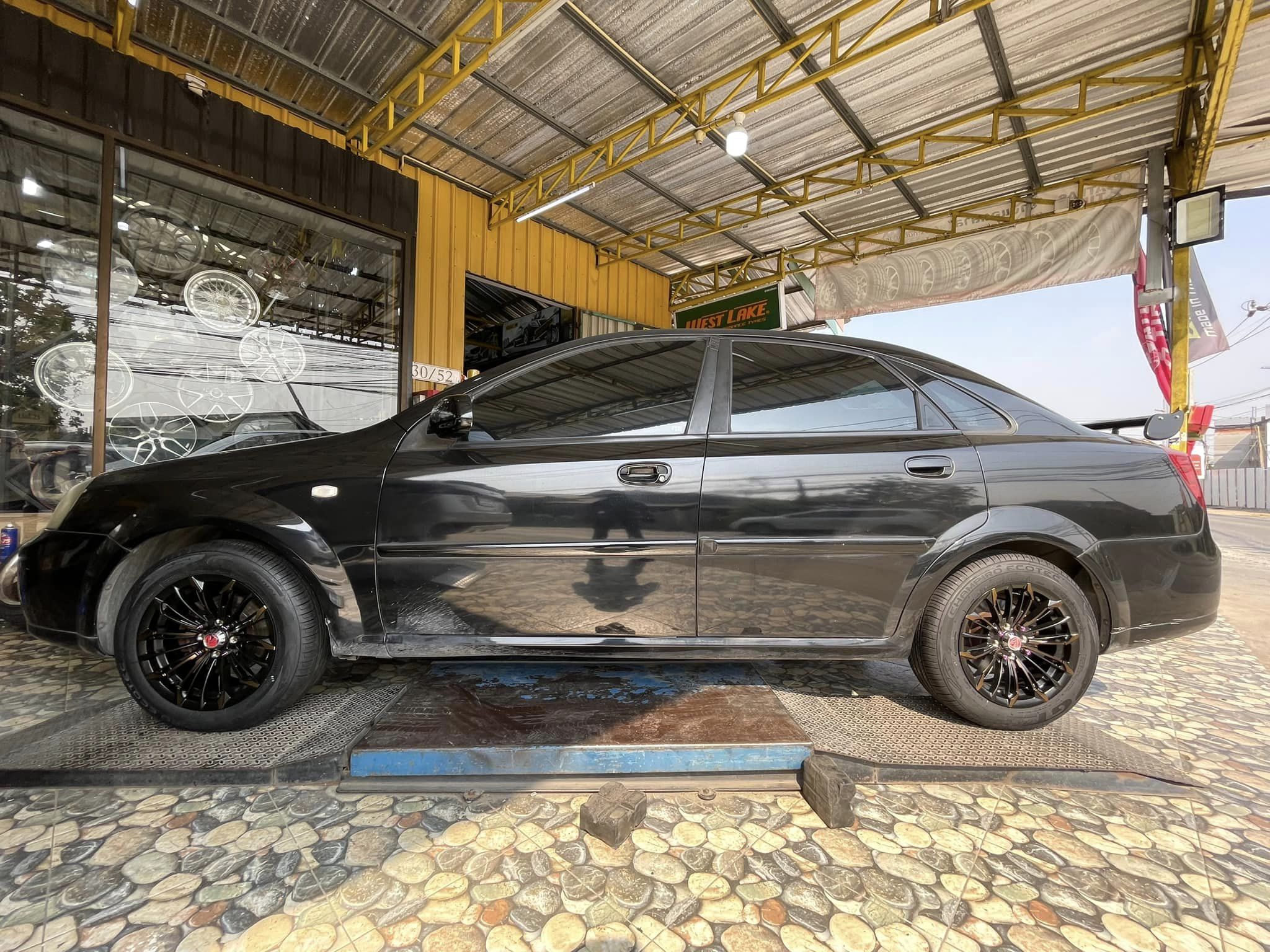 🚘 #CHEVROLET_OPTRA❤️🙏🚘 🛞#ล้องานไทย 15x7 4x100 ET38 4x114.3สีดำด้าน 🛞 #GT RADIAL ECOTEC 195/60R15