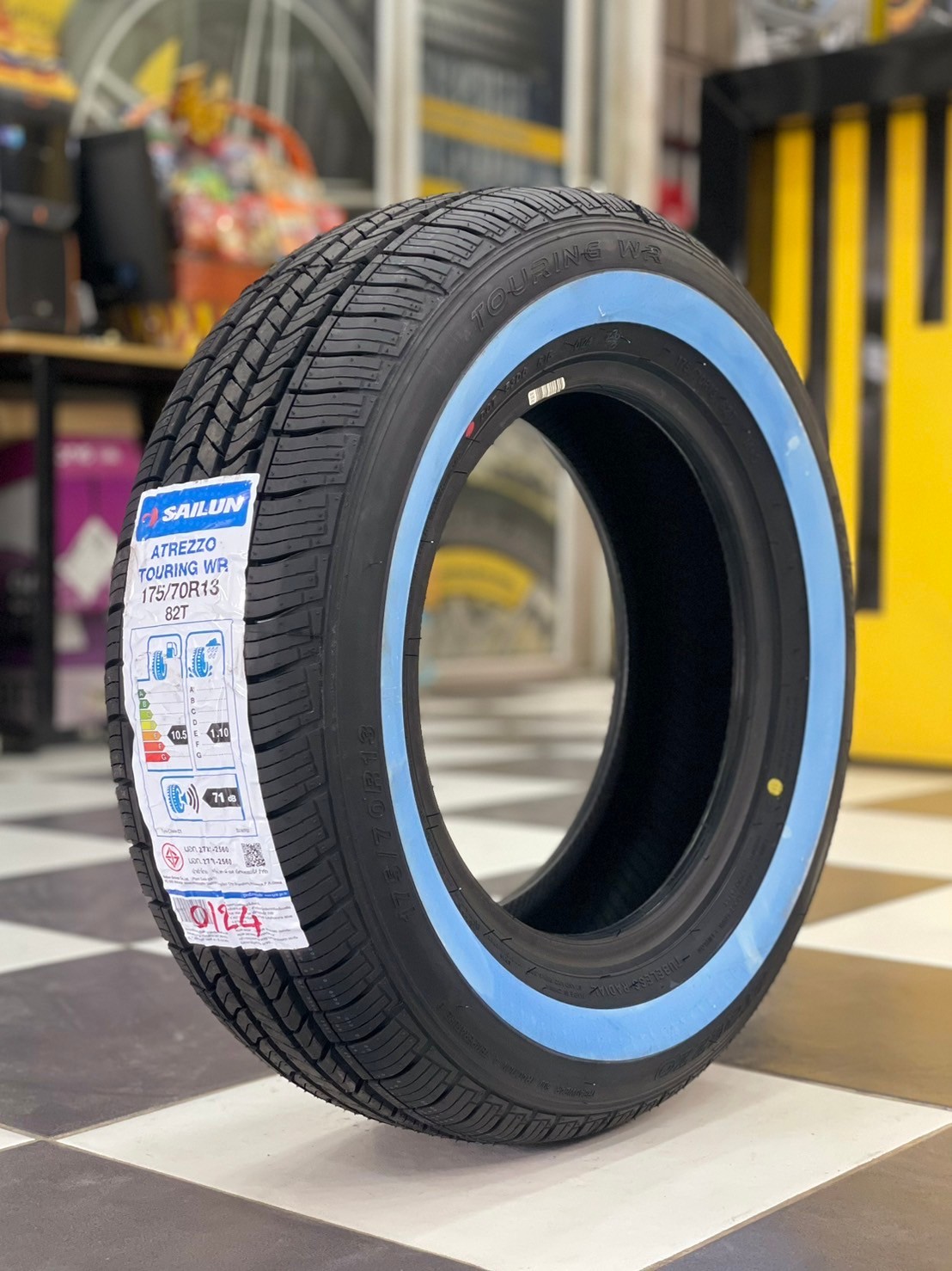 ยางขอบขาว SAILUN Atrezzo Touring WR (ขอบขาว) ขนาด 175/70R13 ยางใหม่ปี2025
