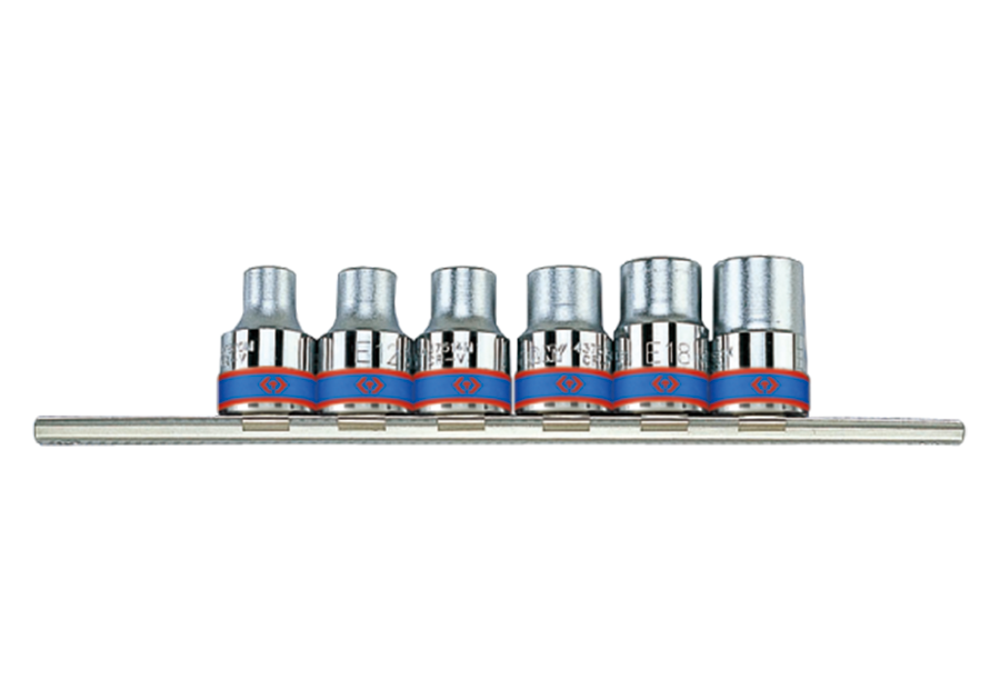 ลูกบ๊อกท็อค สั้น ขนาด 1/2" 6ตัวชุด รุ่น 4106PRC KING TONY