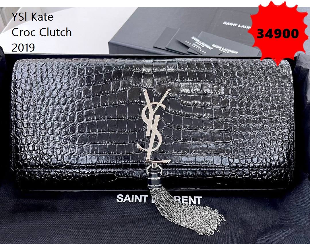 YSl Kate Croc Clutch มือสอง