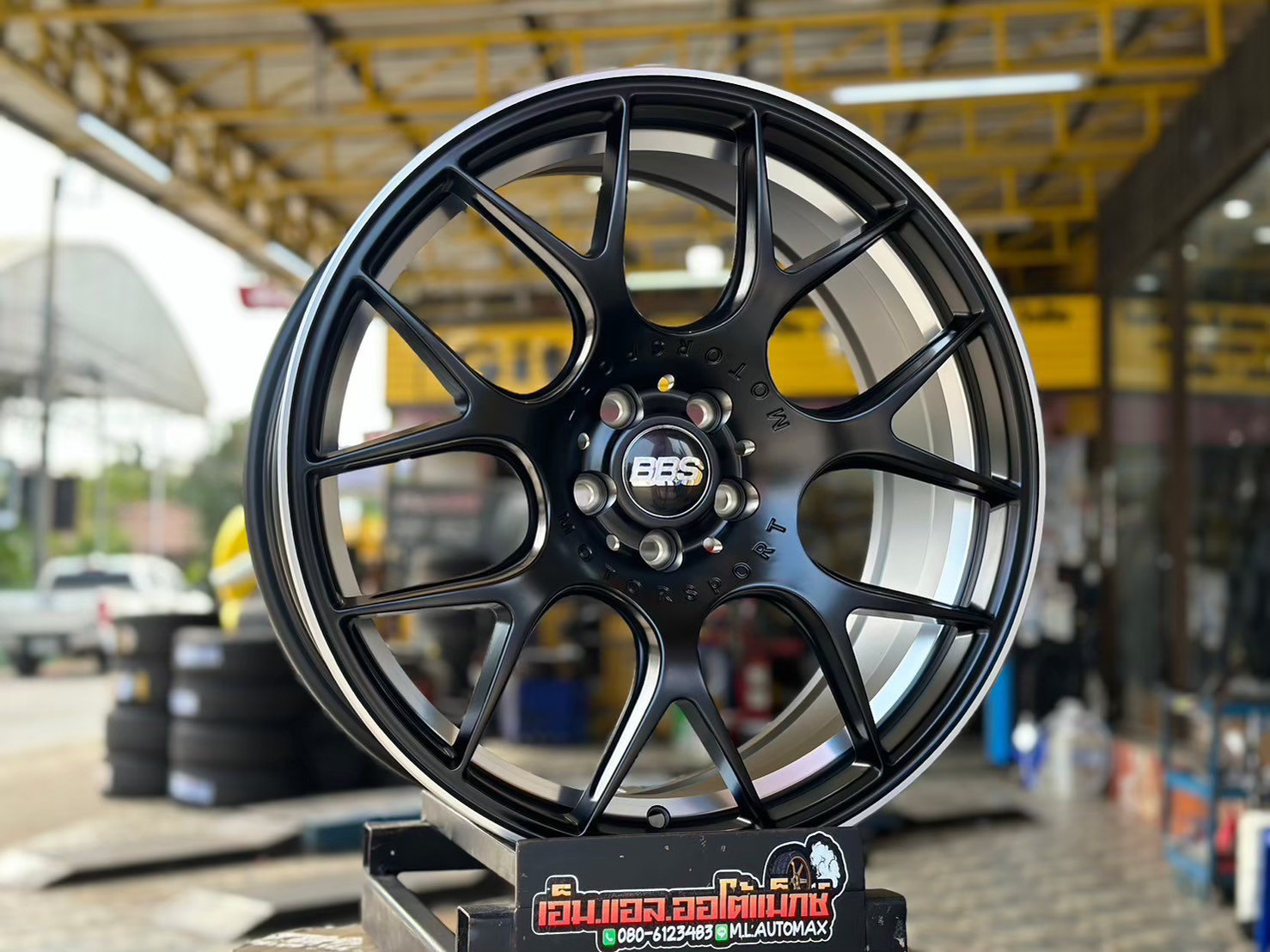 ล้อแม็กซ์BBS 18x8 ET35 5x100 สีดำ