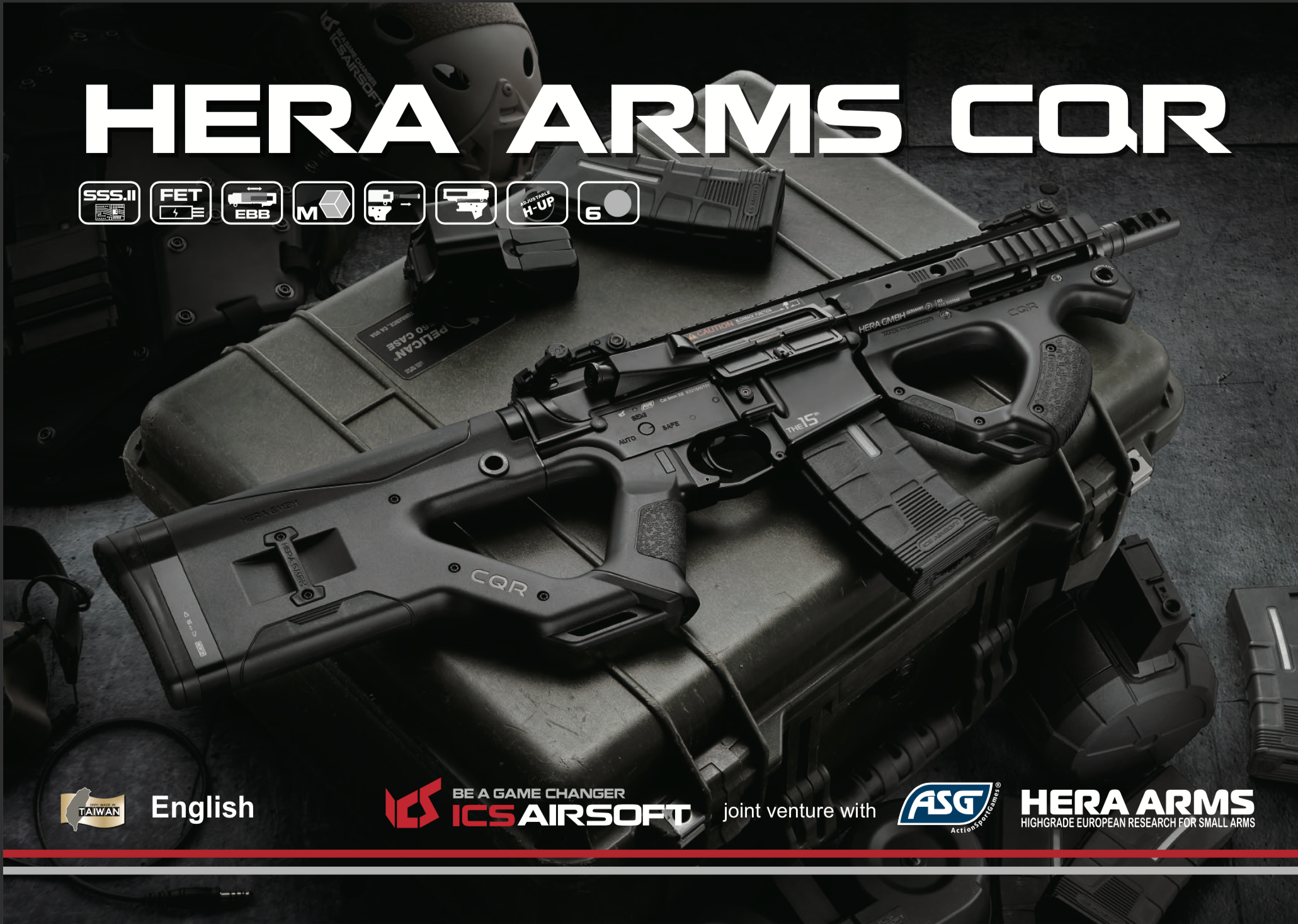 ICS-390S3II HERA ARMS CQR SSS-BK Short-Stroke
