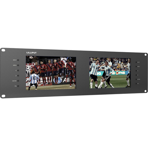 จำหน่าย Lilliput Dual 7 นิ้ว 3U 3G-SDI Monitor Rackmount