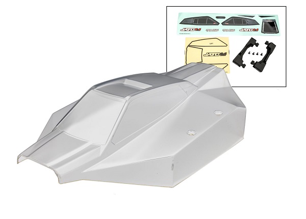 9018 Body, Jato® 4X4 Brushless (also fits Jato® 4X4 VXL) (clear, requires painting)/window masks, decal sheet