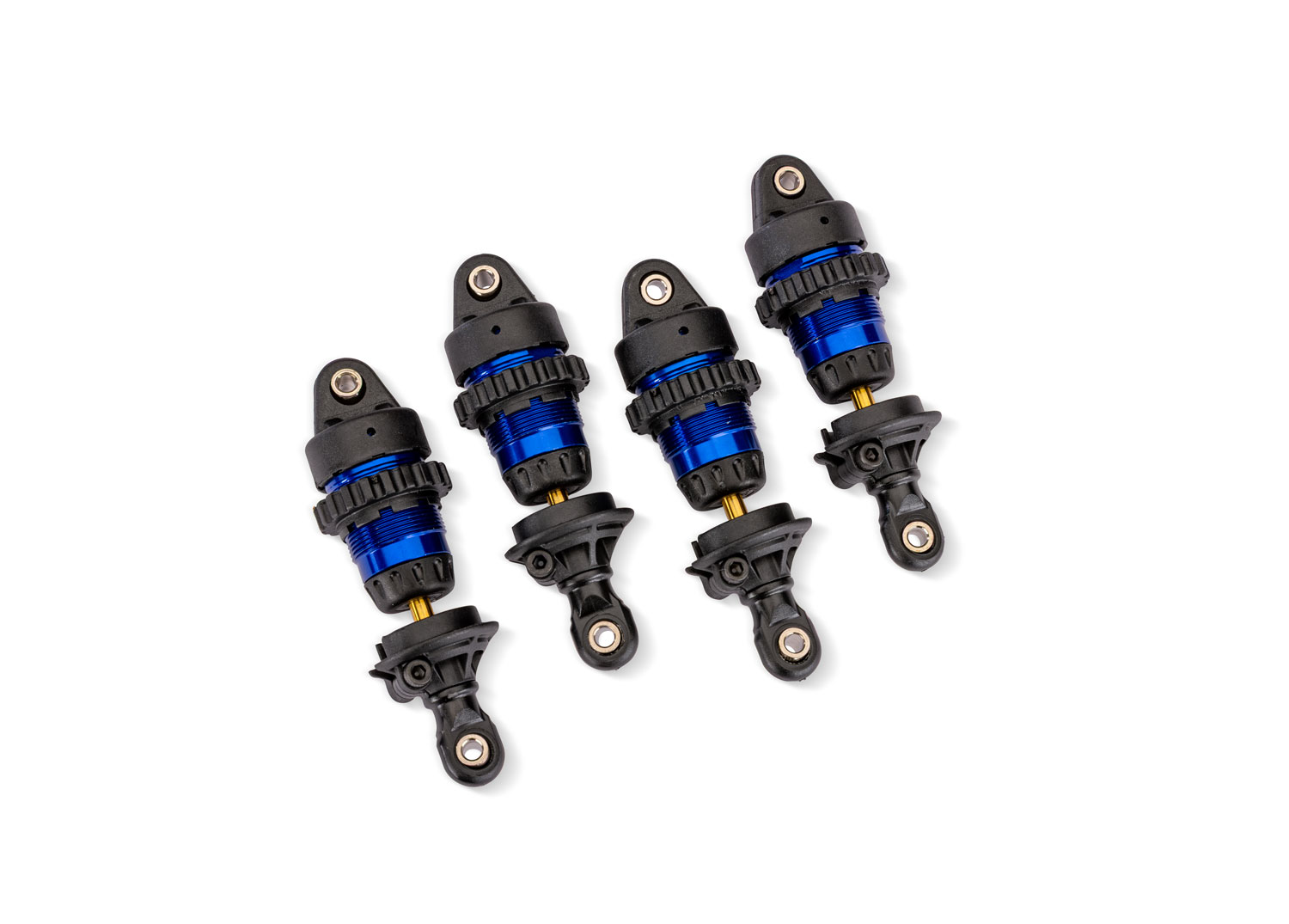 10865-BLUE Blue Aluminum Mini GTR Short Shocks (4)
