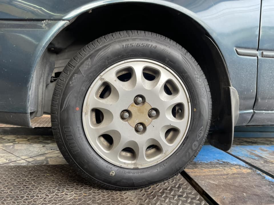 🚘 #TOYOTA_COROLLA เปลี่ยนยาง #OTANI #EK1000 185/65R14🔥 🔥🔥 #บริการตั้งศูนย์❤️