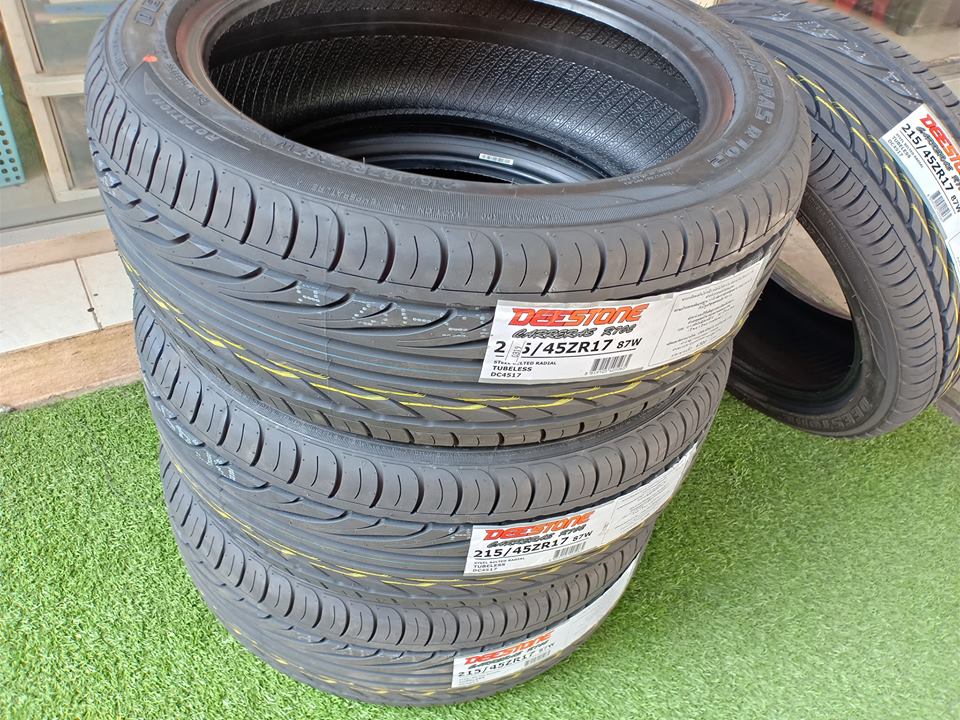 ยางใหม่ดีสโตน ยางไทย 215/45R17CARRERAS R702 ปี19
