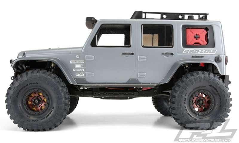 PRO-3336-00 Jeep Wrangler Unlimited Rubicon Clear Body for 12.3" (313mm) Wheelbase Scale Crawlers