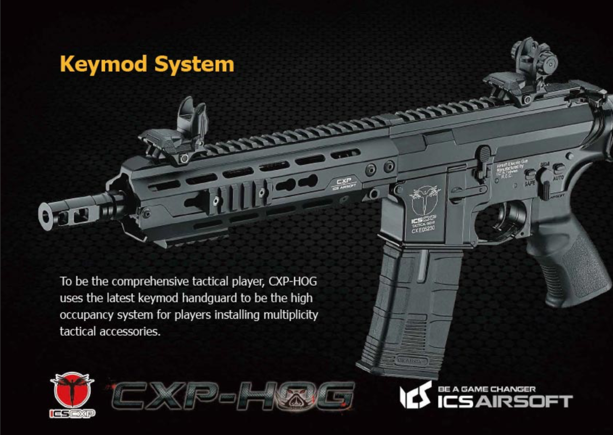 ICS-270 CXP-HOG MTR Stock-BK (Front Wired) (สินค้าตัวโชว์)