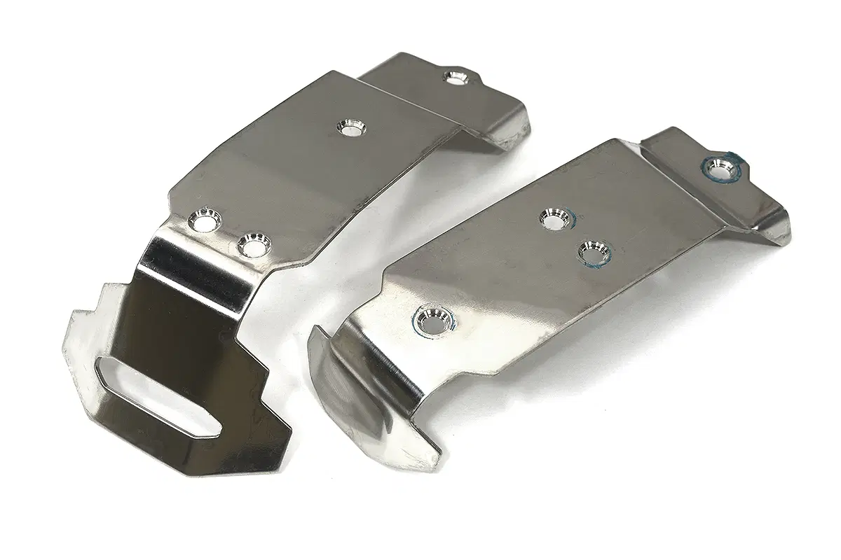 INT-C33939 Stainless Steel Chassis Armor Skid Plate for Traxxas Mini Maxx Silver