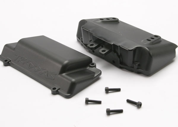 5515X Battery Box, bumper (rear) (includes battery case with bosses for wheelie bar, cover, and foam pad)