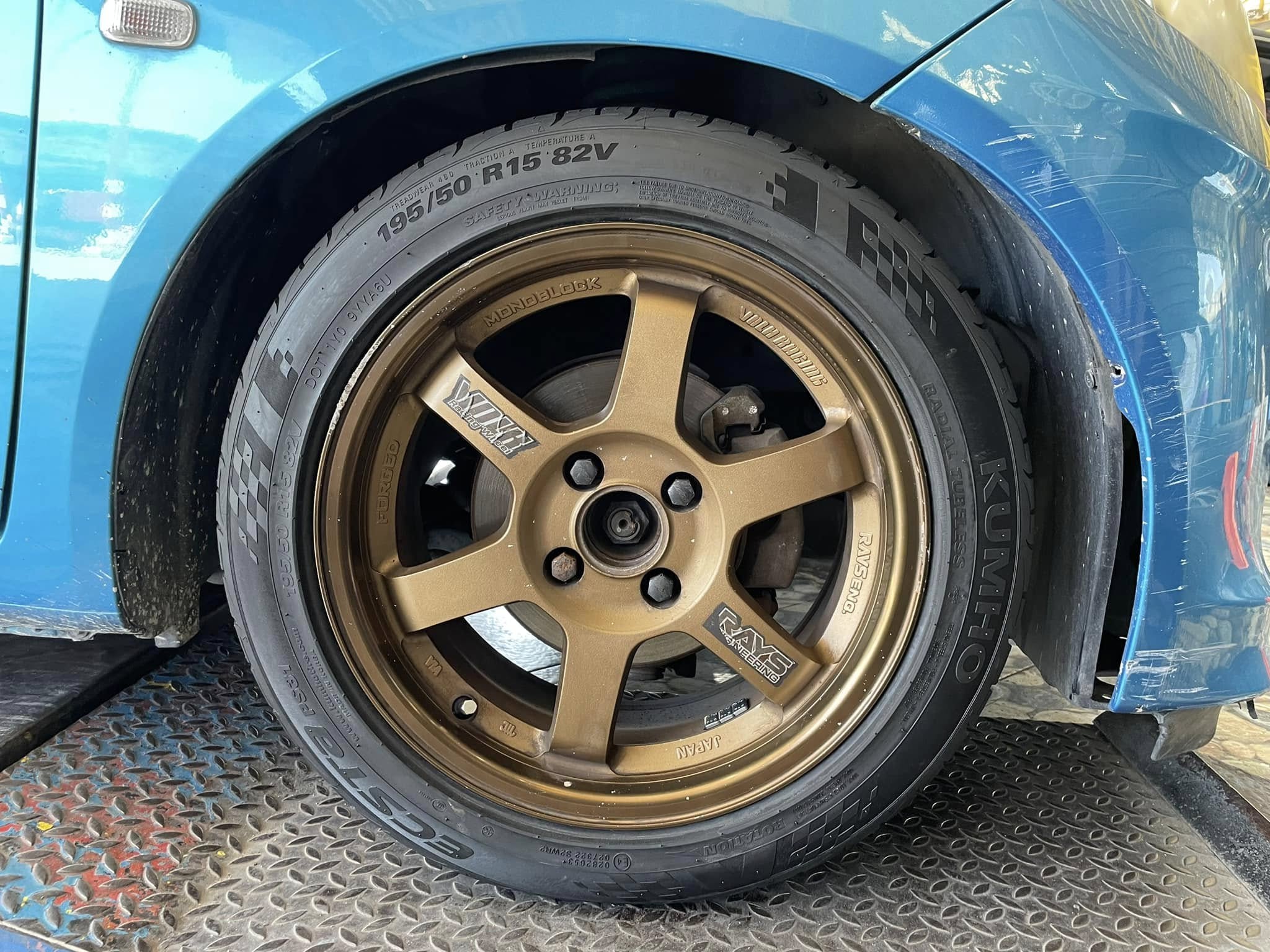 🛞❤️ #HONDA_BRIO 🚘เปลี่ยนยาง 🛞🐘#KUMHO_PS31_195/50R15