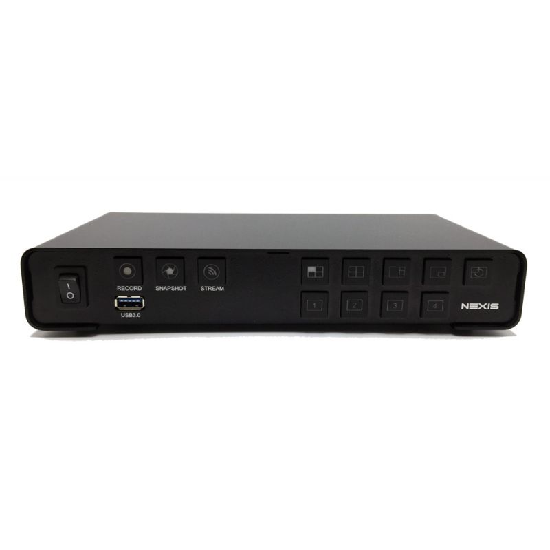 NEXIS YS-SW41H ALL-IN-ONE 4 CH HDMI SWITCH, RECORD, STREAMING BOX