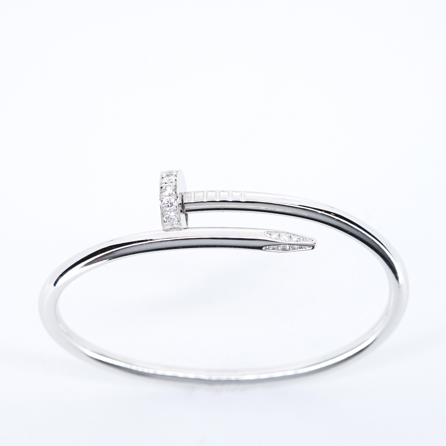 **Sold** กำไล Cartier Juste Un Clou Bracelet with Pave Diamond ทองคำขาว 18K ไซส์16 +กล่องและService Paper (Used)