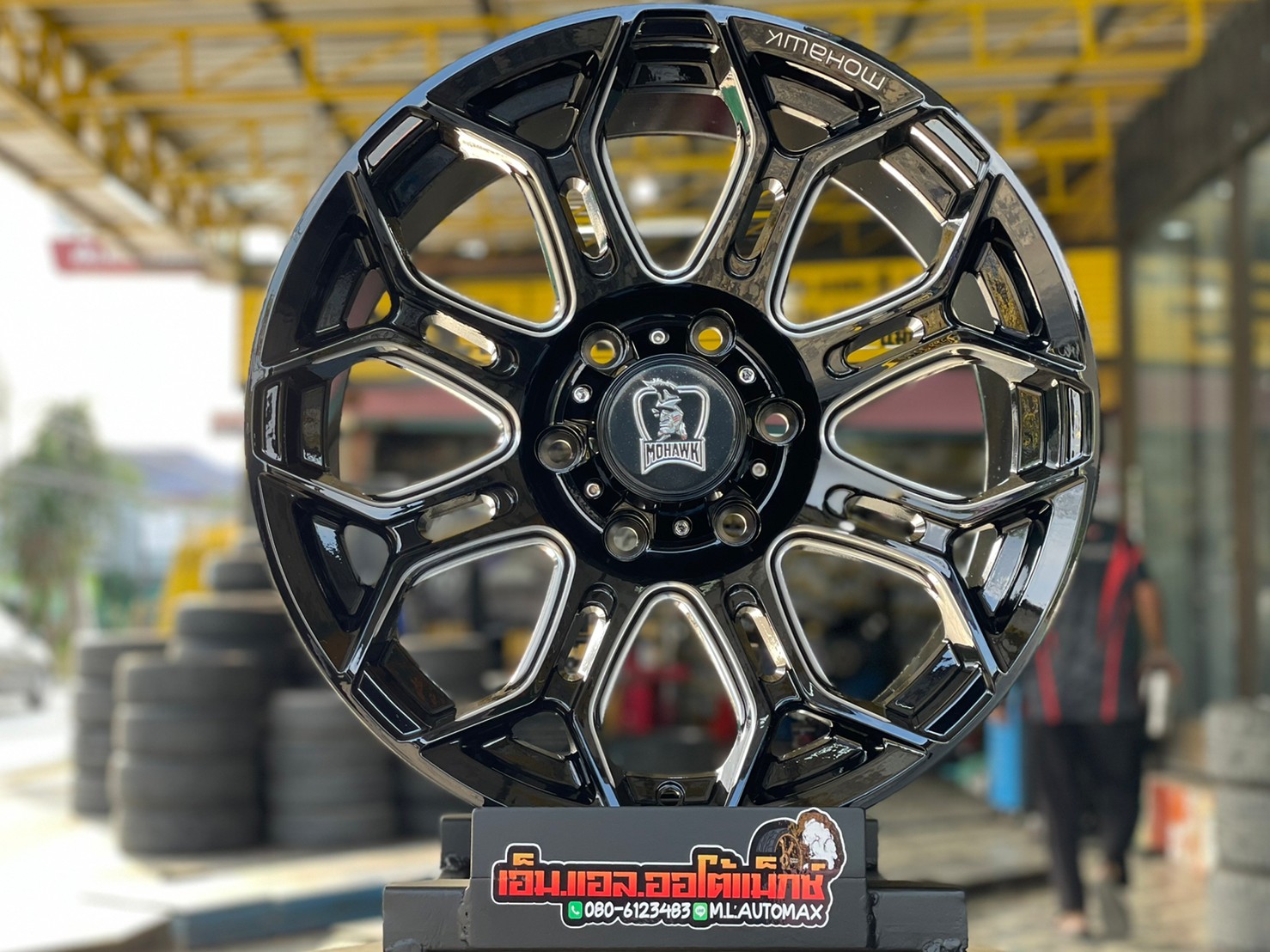 ล้อแม็กซ์ขอบ18ลายออฟโรด หล่อดุดัน Wheel Performance Model WP953 ขอบ18 กว้าง9 ออฟ0 6รู139.7 สีดำเงามิลลิ่งเงิน