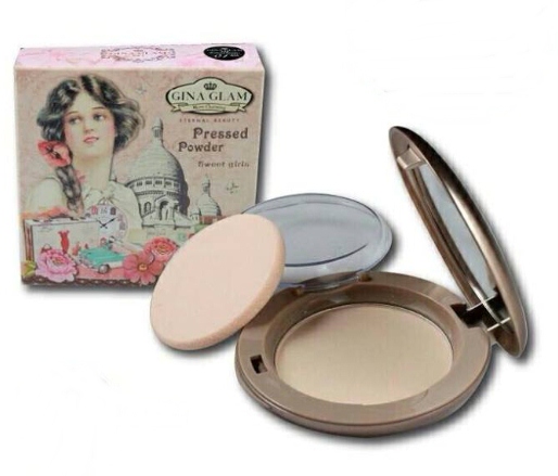 แป้งผสมรองพื้น Pressed Powder By Gina Glam No.01 และ02