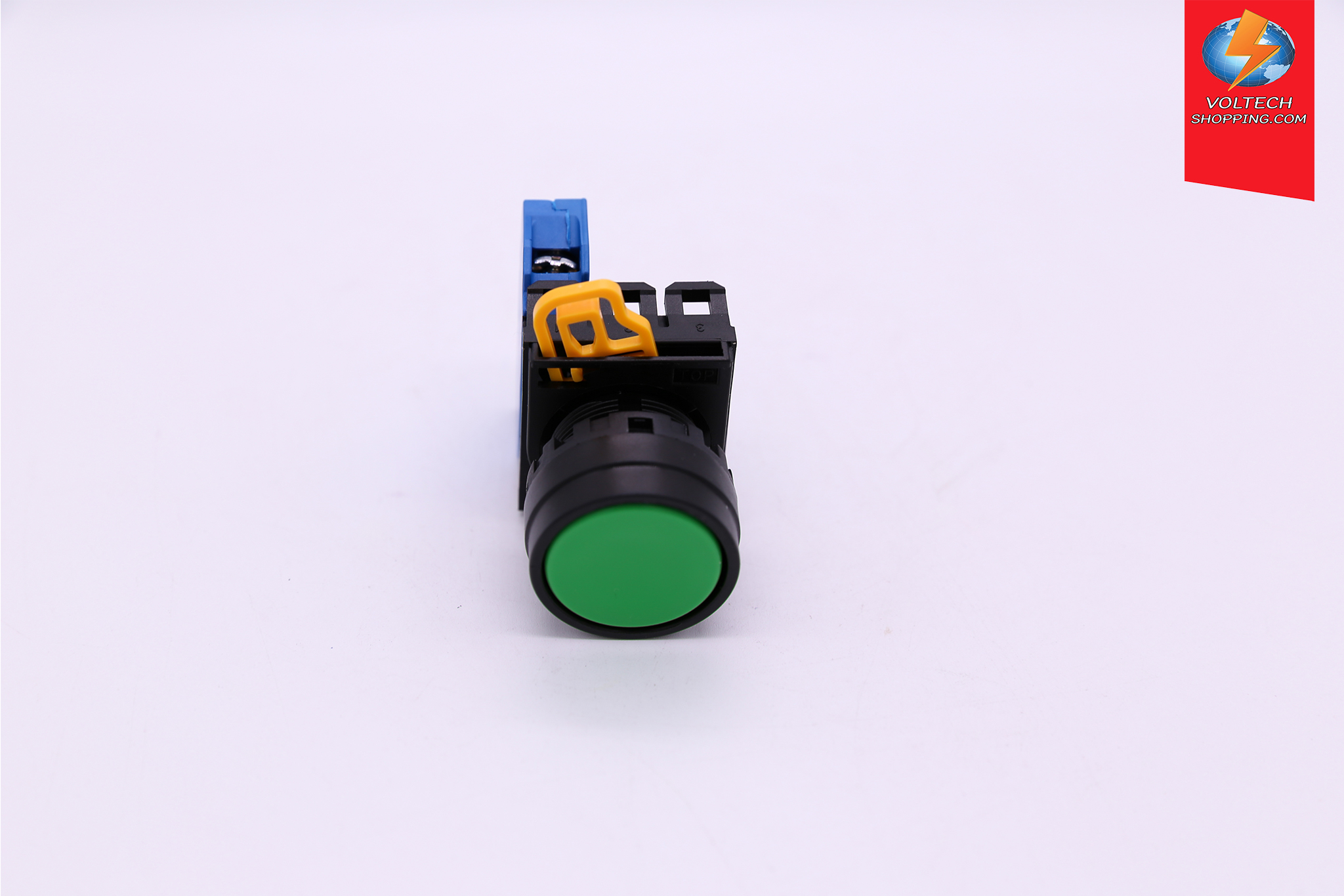 สวิตป์ปุ่มกด-กดเด้งกลับ 1 NO. เขียว (22 mm.) "IDEC"