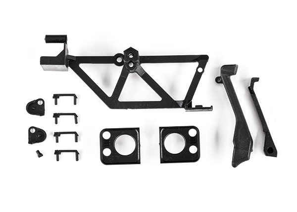 9731 Door handles (4)/ light mounts, front (left & right)/ light retainers, front bumper (left & right)/ fuel cap/ snorkel/ spare tire mount (fits #9712 body)
