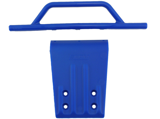 RPM-80955 Front Bumper & Bumper Skid Plate for theTraxxas Slash 2wd & Nitro Slash – Blue