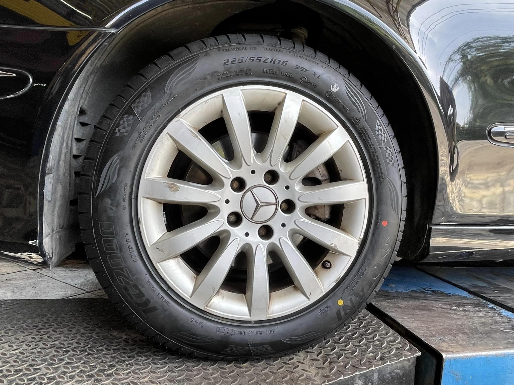 🚘 #BENZ_E200 เปลี่ยนยาง #OTANI_KC2000 #225/55R16