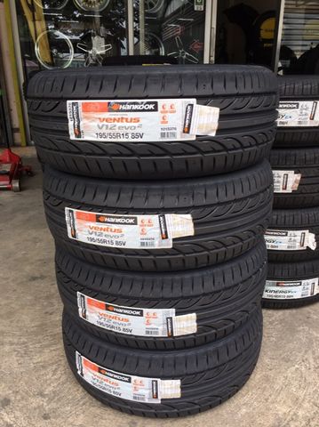 ยางใหม่ ขอบ15 ราคาถูก 195 55 R15 Hankook V12