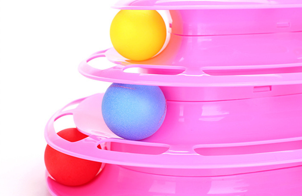 รางบอลของเล่นแมว 3 ชั้น