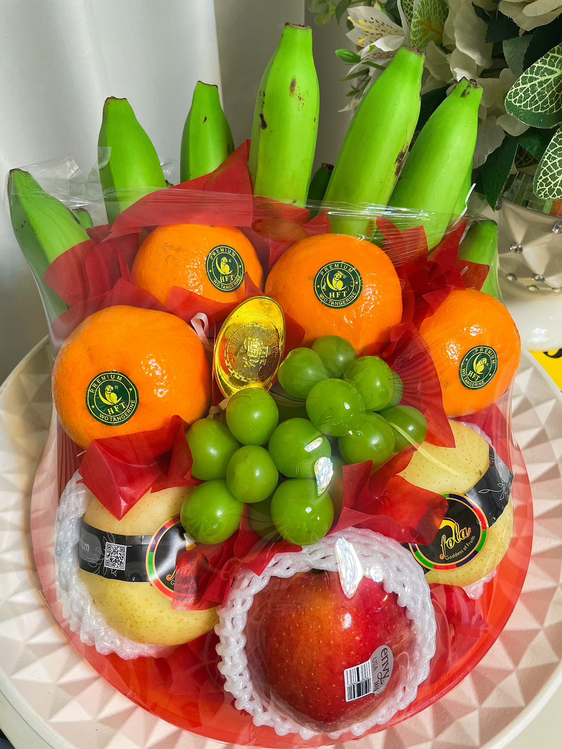 🏮🧧 ของไหว้ตรุษจีน พรีเมียม ผลไม้มงคล 5 อย่าง พร้อมเหรียญเงินจีน ชุดละ 795.- (จาก 990.-)
