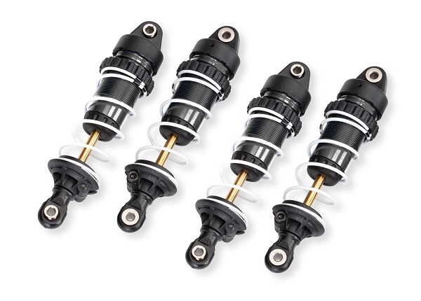 10765-GRAY Shocks, GTR long, hard-anodized, PTFE-coated bodies with TiN shafts (assembled with springs) (4)