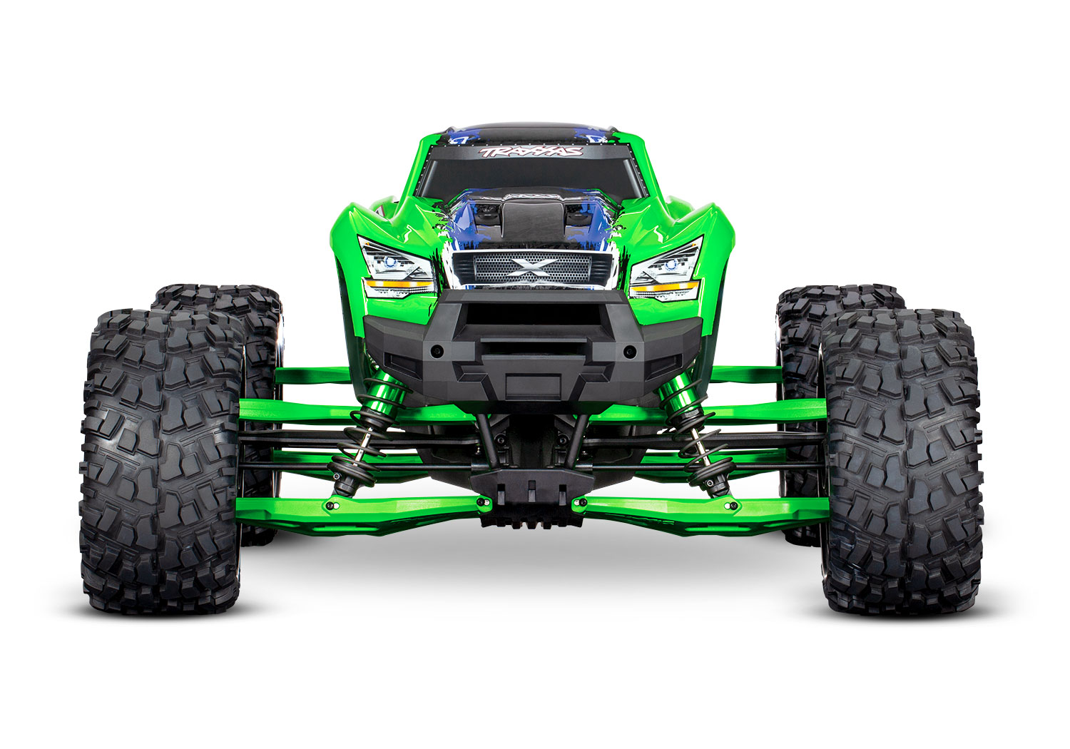 7895G Suspension kit, X-Maxx® WideMaxx®, green (includes front & rear suspension arms, front toe links, driveshafts, shock springs)