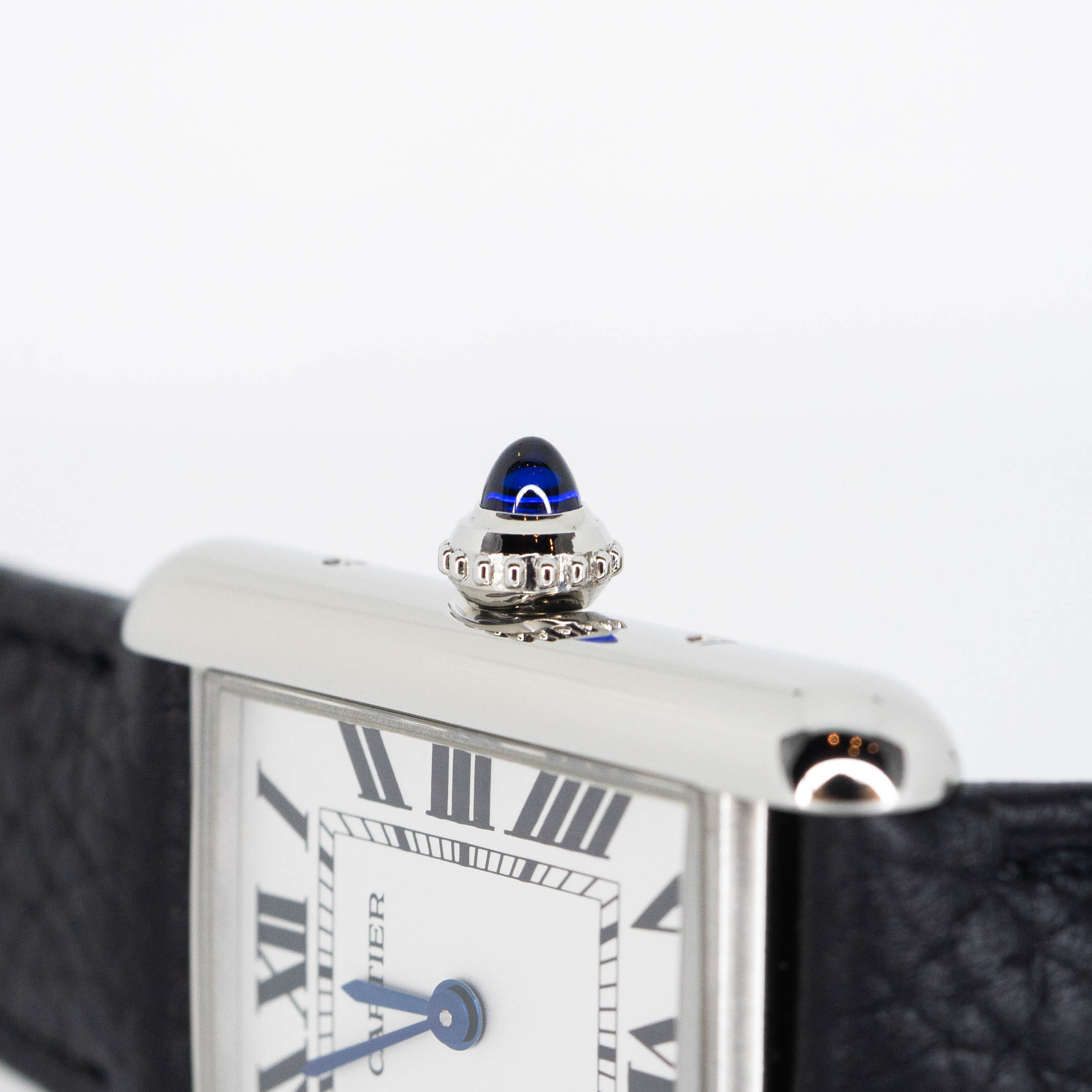 นาฬิกา Cartier Tank Must Watch Small model in Steel, Automatic Movement, Interchangeable Black Grained Calfskin Strap Ref. WSTA0042 (Used) +กล่องและการ์ดไทย2022