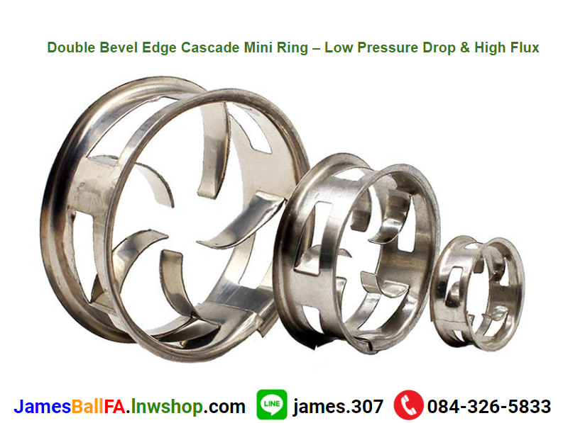Metal nutter ring แหวนโลหะมินิคาสเคดแบบขอบเอียงสองด้าน