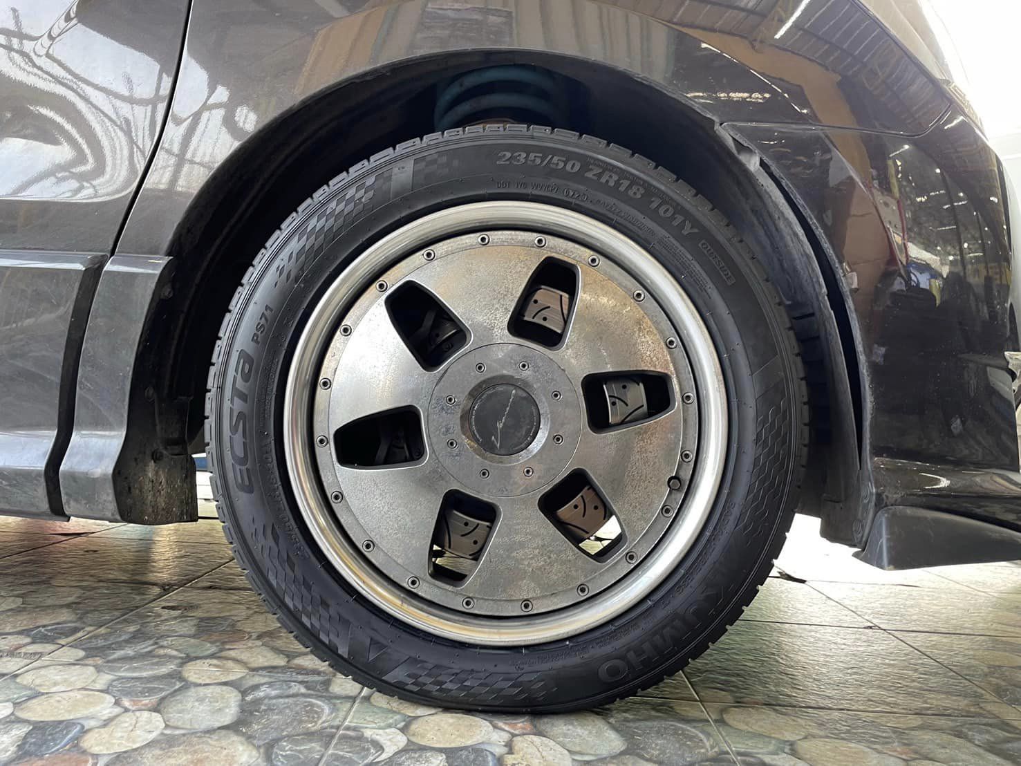 🛞❤️ #HYUNDAI_H1🚘เปลี่ยนยาง 💫 🛞🐘#KUMHO #ECSTA #PS71 235/50R18