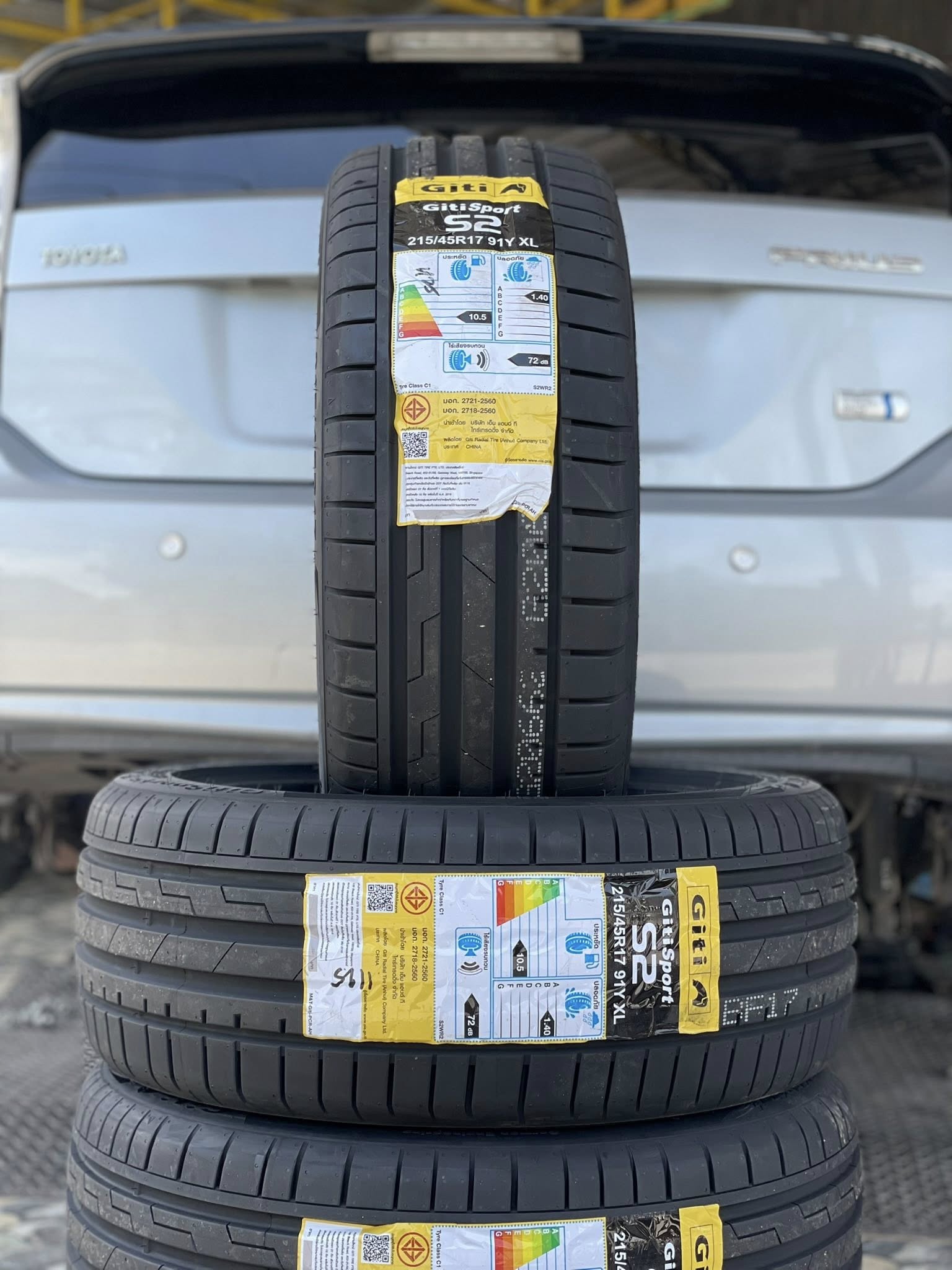 TOYOTA_PRIUS 🚘เปลี่ยนยาง 🛞🐘#GITI_SportS2_215/45R17