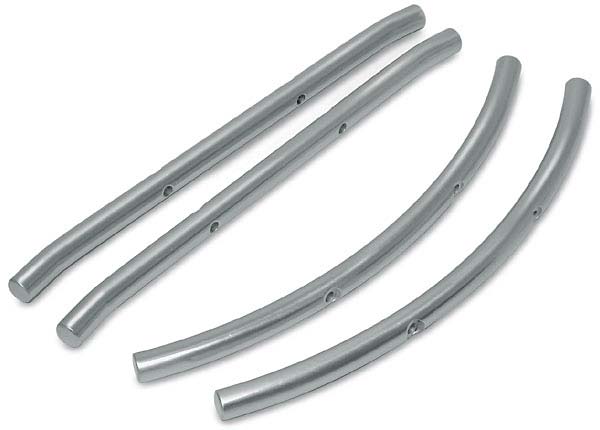 4935X Bumpers, 6061-T6, brushed aluminum (f&r)