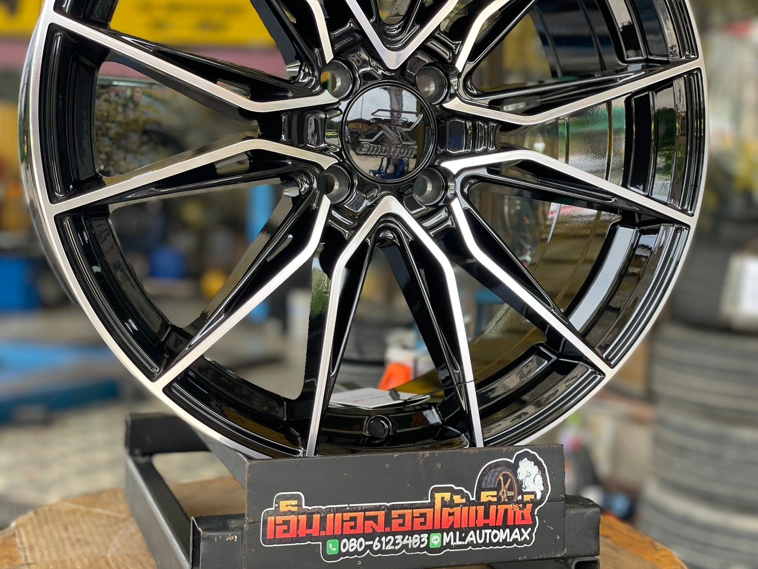ล้อแม็กซ์ใหม่ Emotion-R #ล้อแม็กซ์ขอบ17 #EmotionR #ETV 17x7 ET35 4x100 สีดำขอบมิลลิ่งสีเงิน