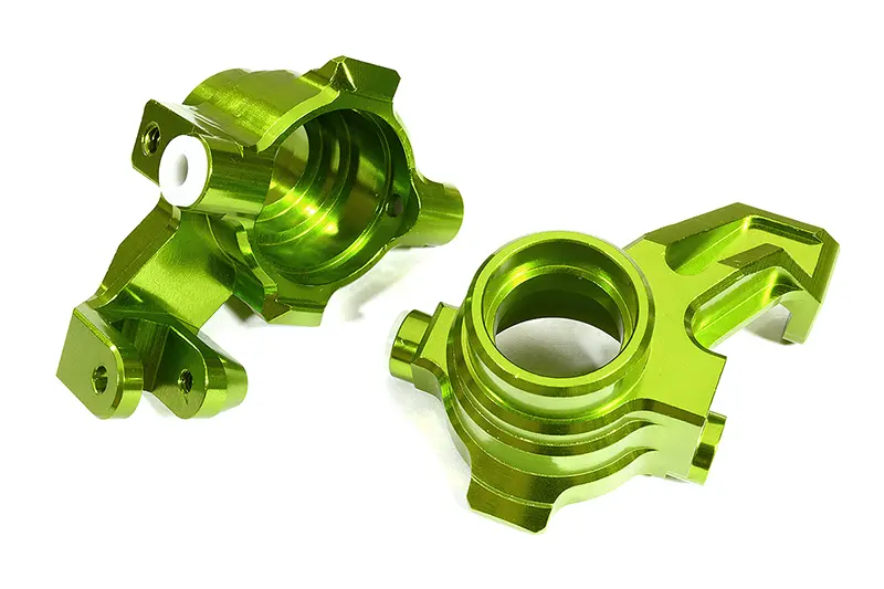 INT-C29372GREEN Billet Machined Steering Knuckles for Traxxas 1/10 Maxx Truck 4S