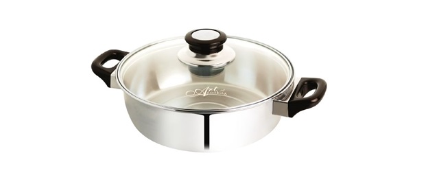 142601 หม้อชาบูสเตนเลส ฝาแก้ว 24 ซม. ตราหัวม้าลาย (Zebra)