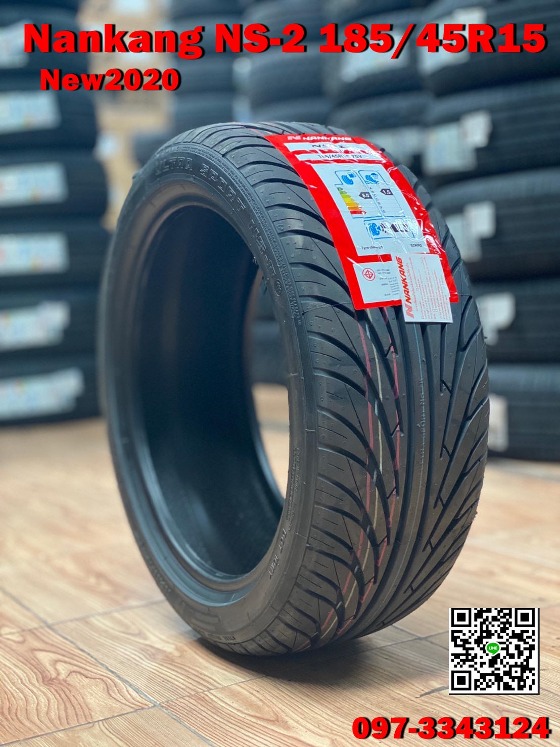 ยางแก้มเตี้ย Nankang NS-2 185/45R15 ยางสปอร์ต ปี2020 สำหรับยางเรโทร พร้อมติดตั้งฟรี