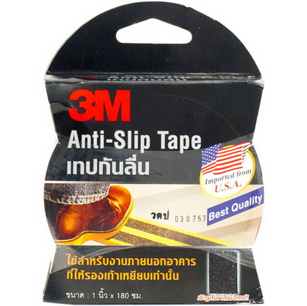 3M®Anti-slip Tape Black 1inch x180 cm 3เอ็ม®เทปกันลื่นใช้ภายนอกอาคาร หยาบ สีดำ ขนาด 1 นิ้วx 180 ซม.