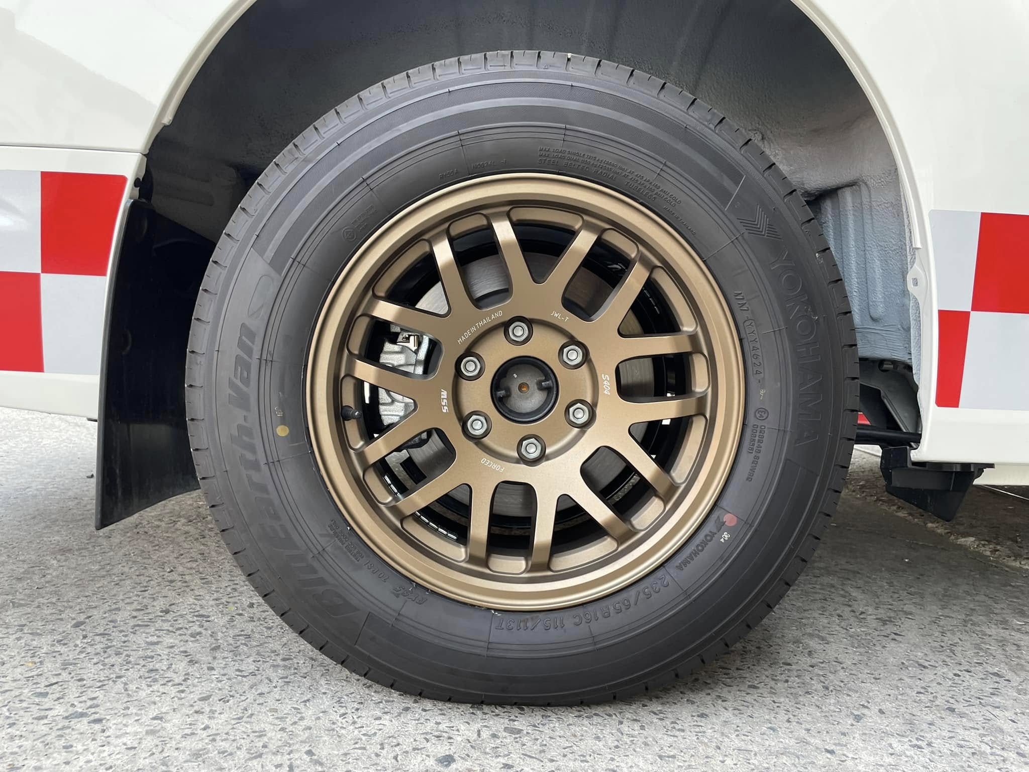 #TOYOTA_COMMUTER #ล้อSSW404 16X8 ET20 6X130 สีน้ำตาล ล้อคุณภาพดี สุดคุ้มราคาสบายกระเป๋า