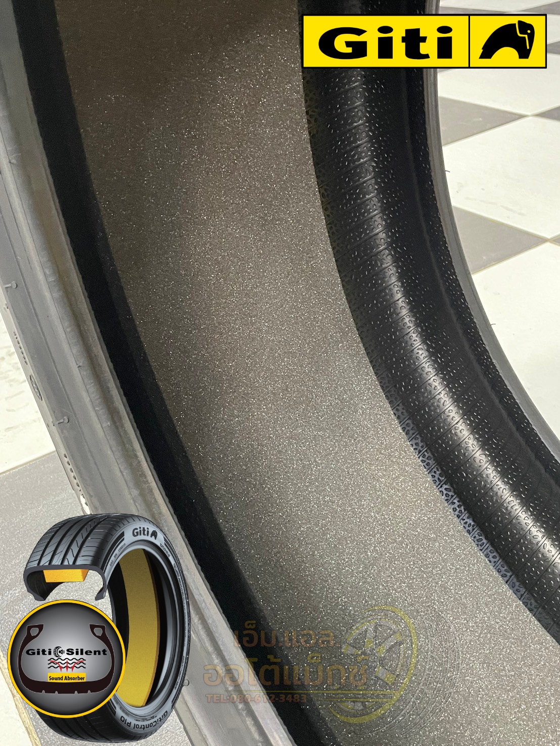 #GITI Control P10 255/45R19 ยางใหม่ปี2024 Giti Silent เทคโนโลยียึดติดขั้นสูง เพื่อยึดฟองน้ำซับเสียง
