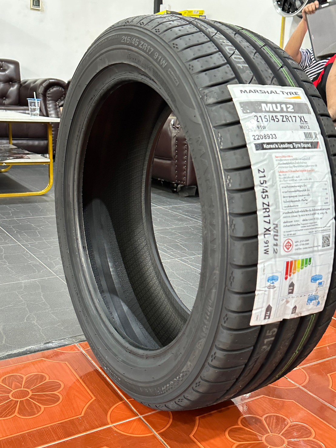 MARSHAL MU12 215/45R17 ยางใหม่ปี2023 ยางแบรนด์เกาหลี พร้อมติดตั้งฟรี