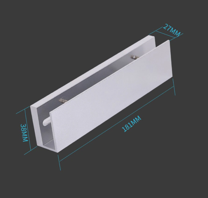 U Bracket for Magnetic สำหรับจับกระจกบานเปลือย