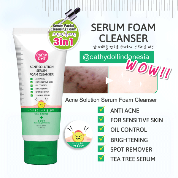 Cathy Doll Acne Solution Serum Foam Cleanser 100ml