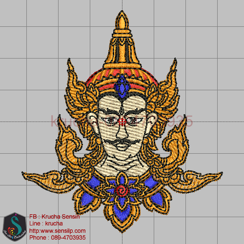 ไฟล์บล็อคปัก หน้าพระวิษณุ 1