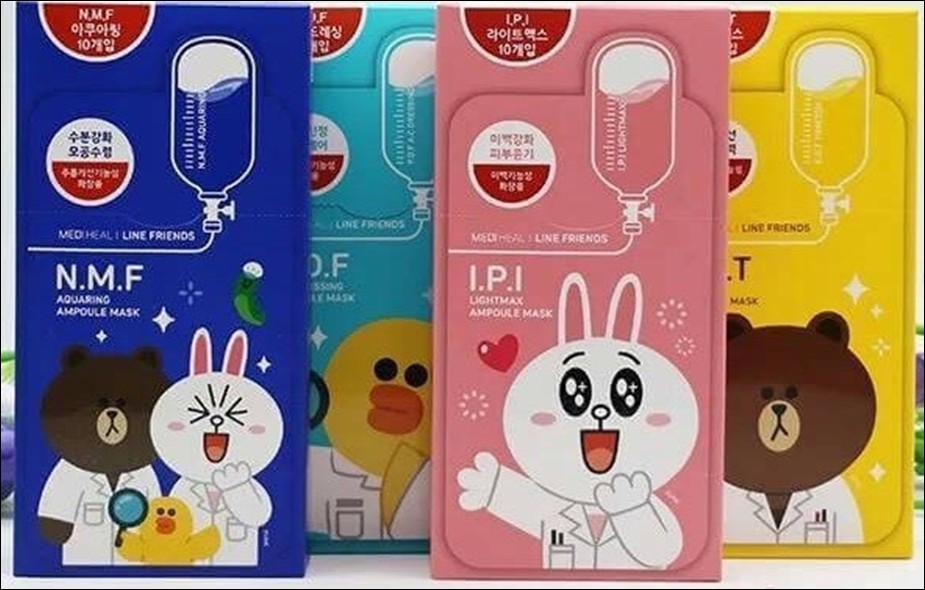 Line collection facial mask sheet ไลน์ คอลเลคชั่น แคปซูลมาส์ก