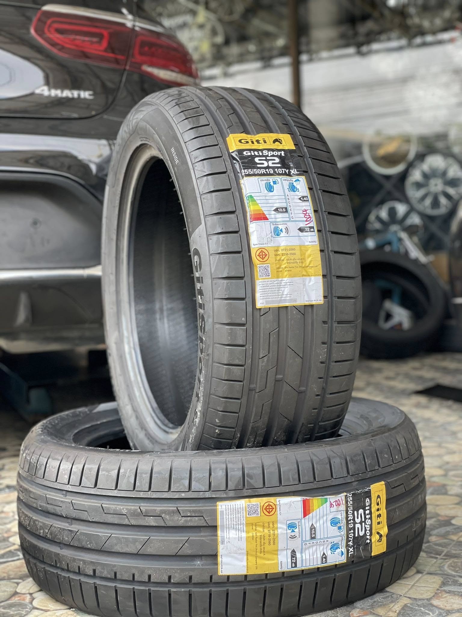 #BENZ_GLC220d 🚘เปลี่ยนยาง 🛞🐘#GITI_SportS2_235/55R19 ❤️ 🛞#GITI_SportS2_255/50R19