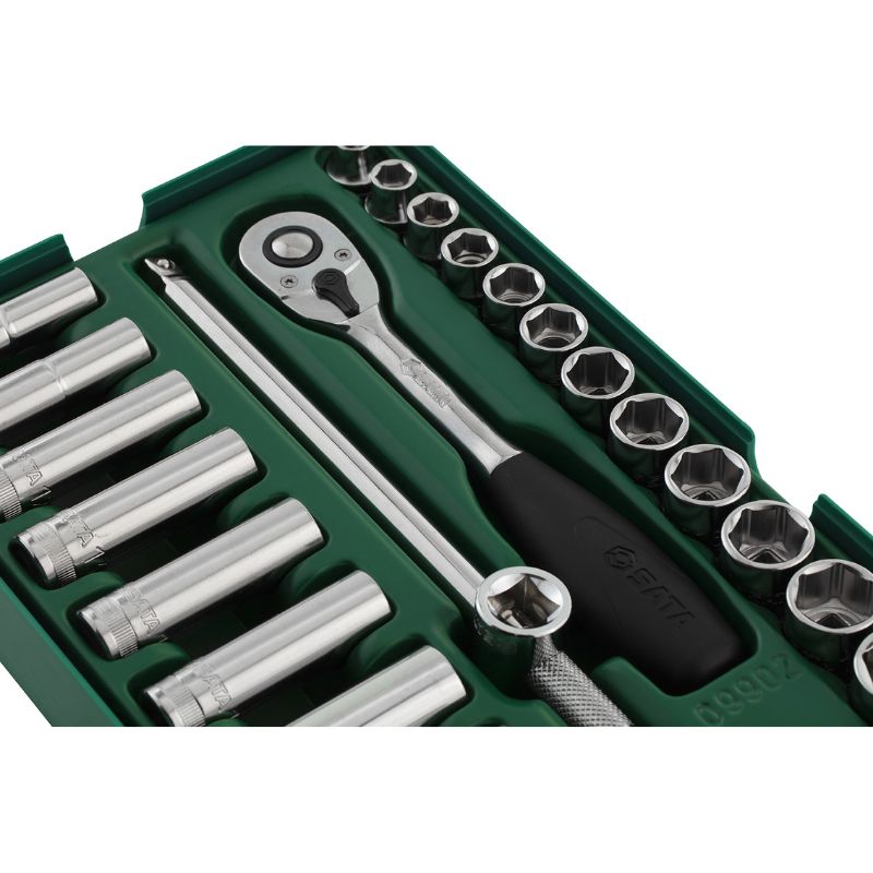 ชุดถาดลูกบล็อก 3/8" 33 ชิ้น (33Pcs. 3/8" Dr.Socket Set) No.09902 SATA