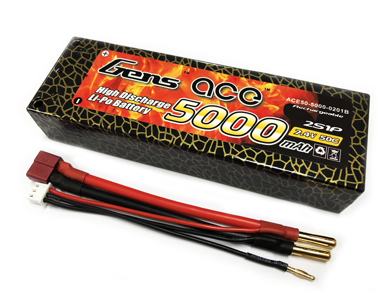 Gens Lipo 5000 mAh. 7.4V 2S 50C