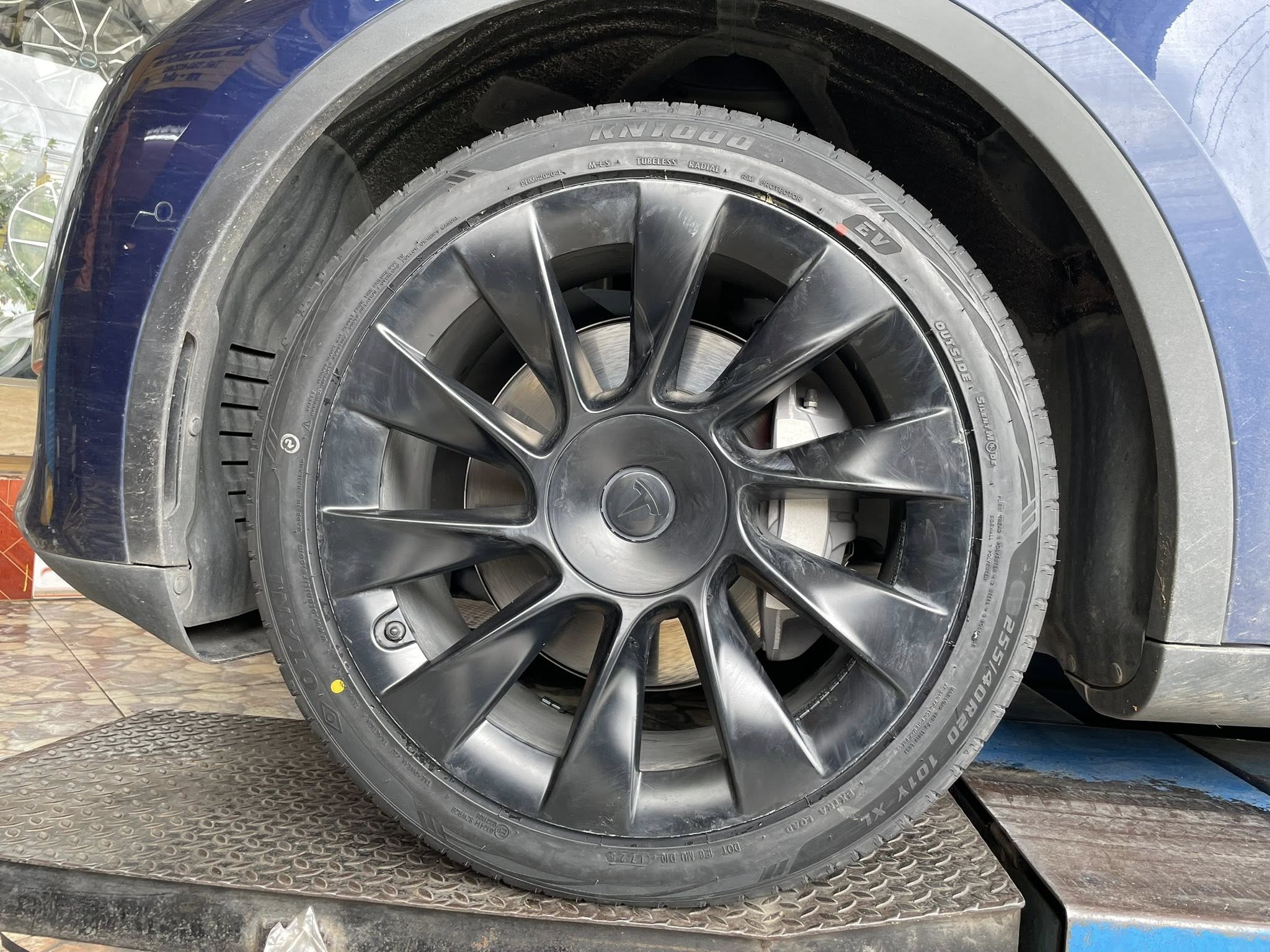 TESLA_ModelY🚘เปลี่ยนยาง 🛞🐘#OTANI KN1000 255/40R20